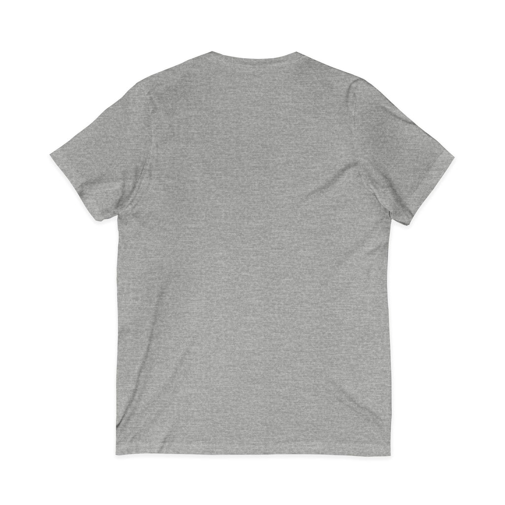 Baseball Silhouette V-Neck Tee — Vintage Script Baseball Players Shirt