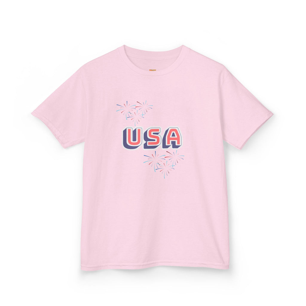 Kids USA Graphic Tee — Patriotic Red White Blue Kids T-Shirt for 4th of July