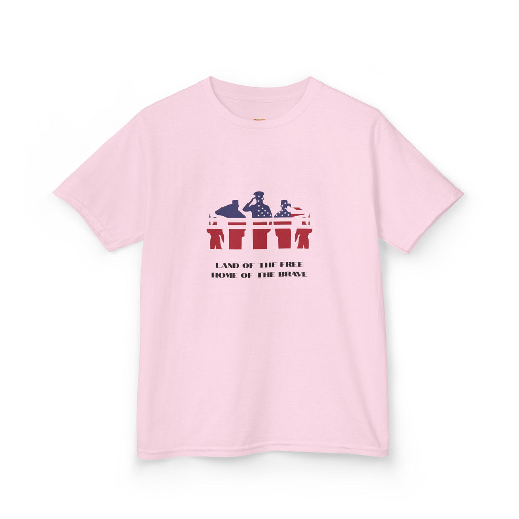 Kids Patriotic Drumline Tee — Red White Blue Band Graphic