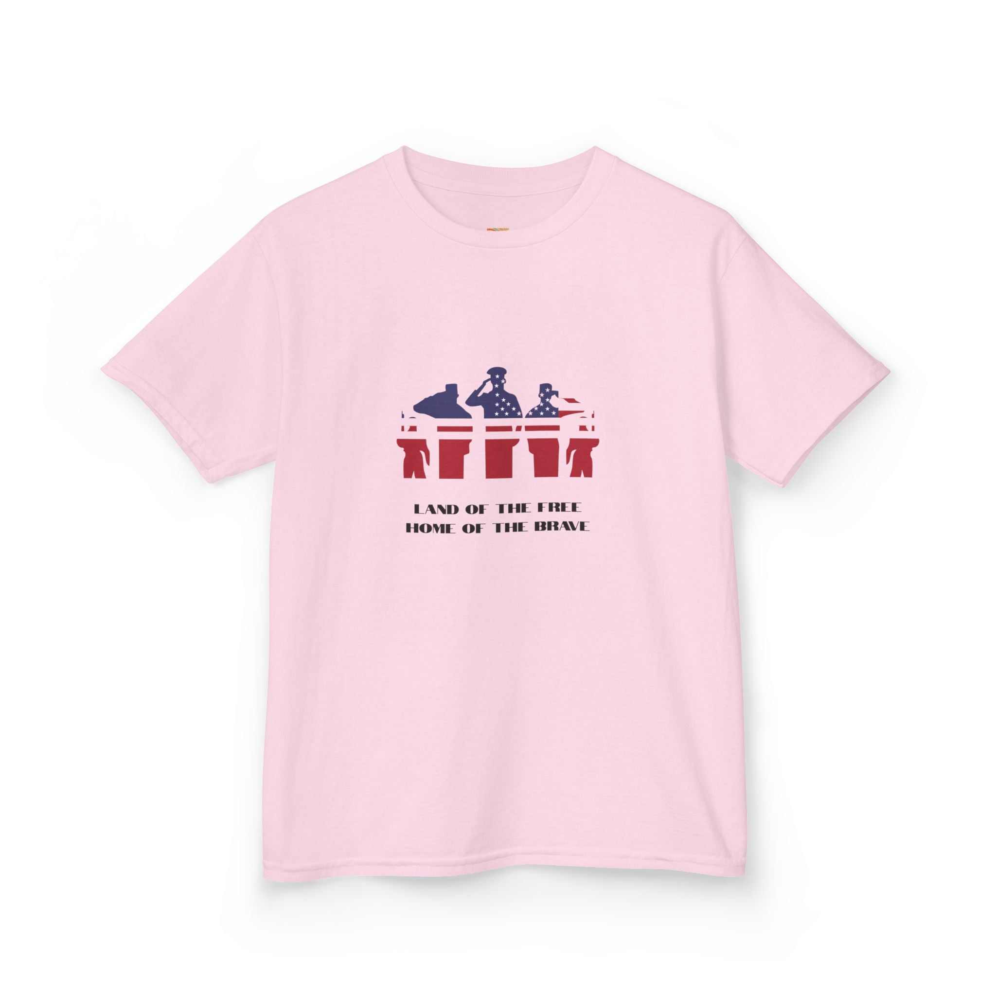 Kids Patriotic Drumline Tee — Red White Blue Band Graphic