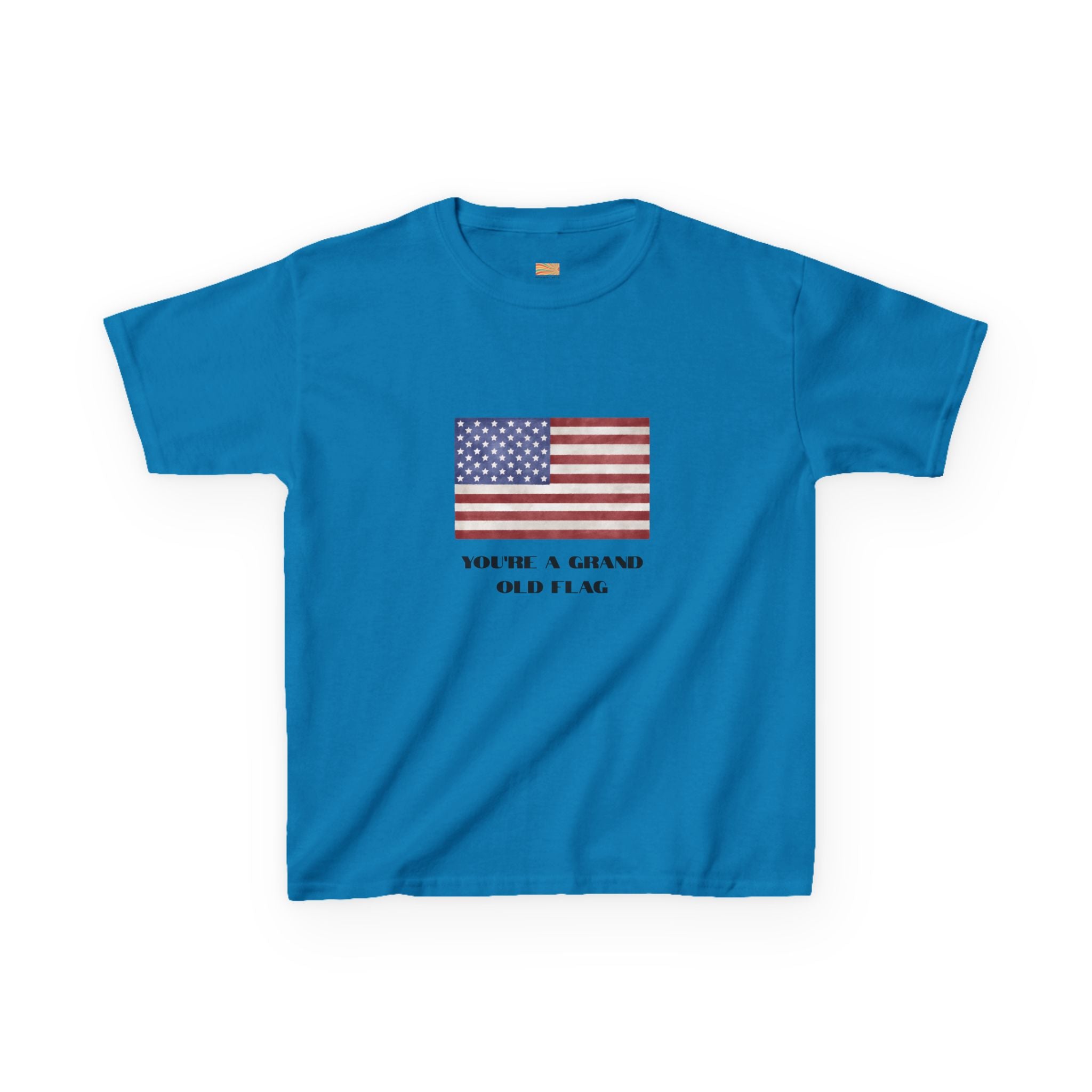 Kids American Flag Tee - "You're a Grand Old Flag" Patriotic Shirt