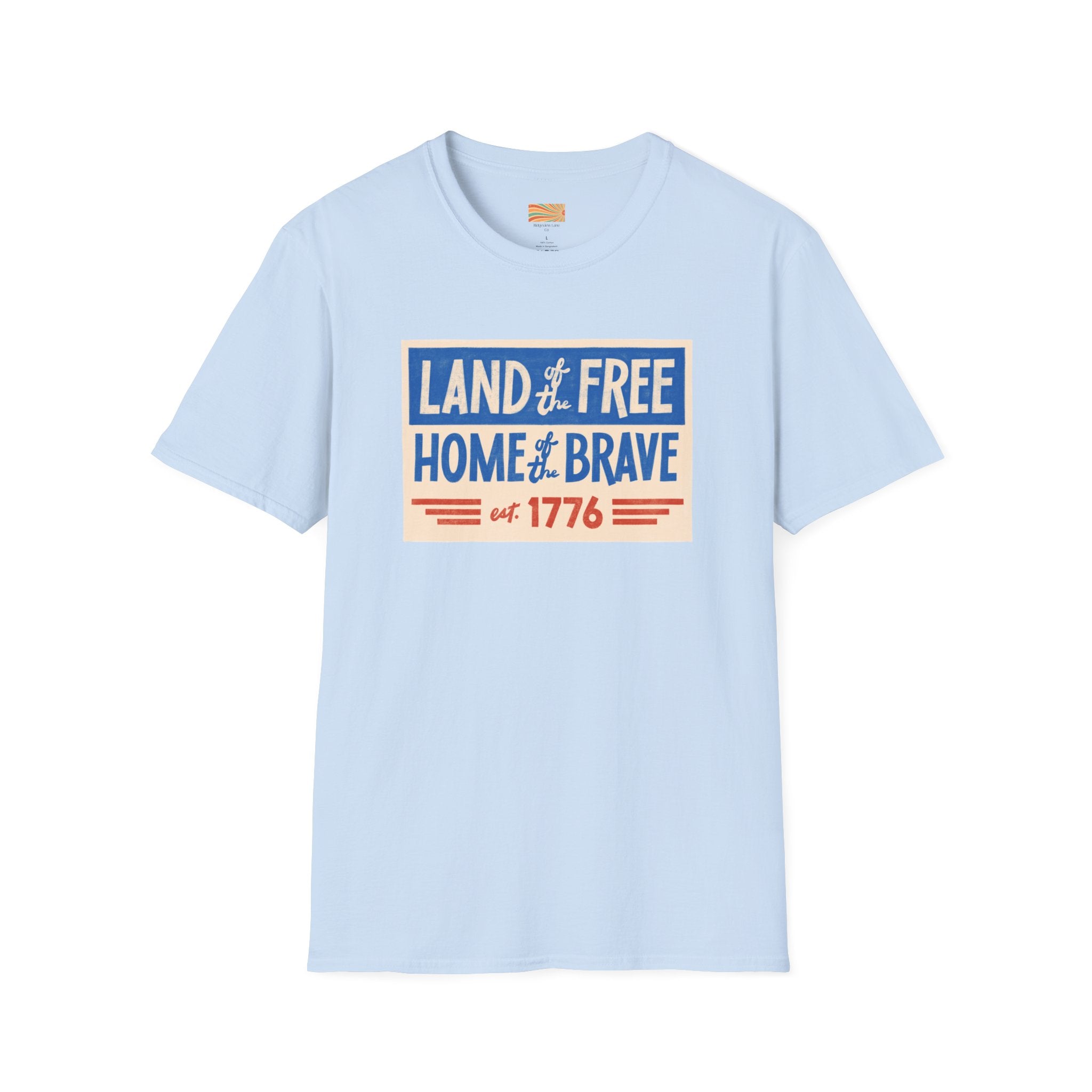 Land of the Free Home of the Brave Unisex Softstyle T-Shirt