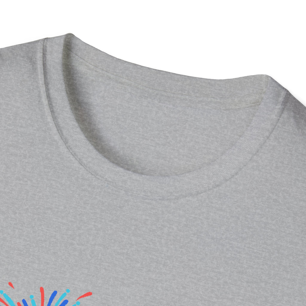 America with Fireworks Unisex Softstyle T-Shirt