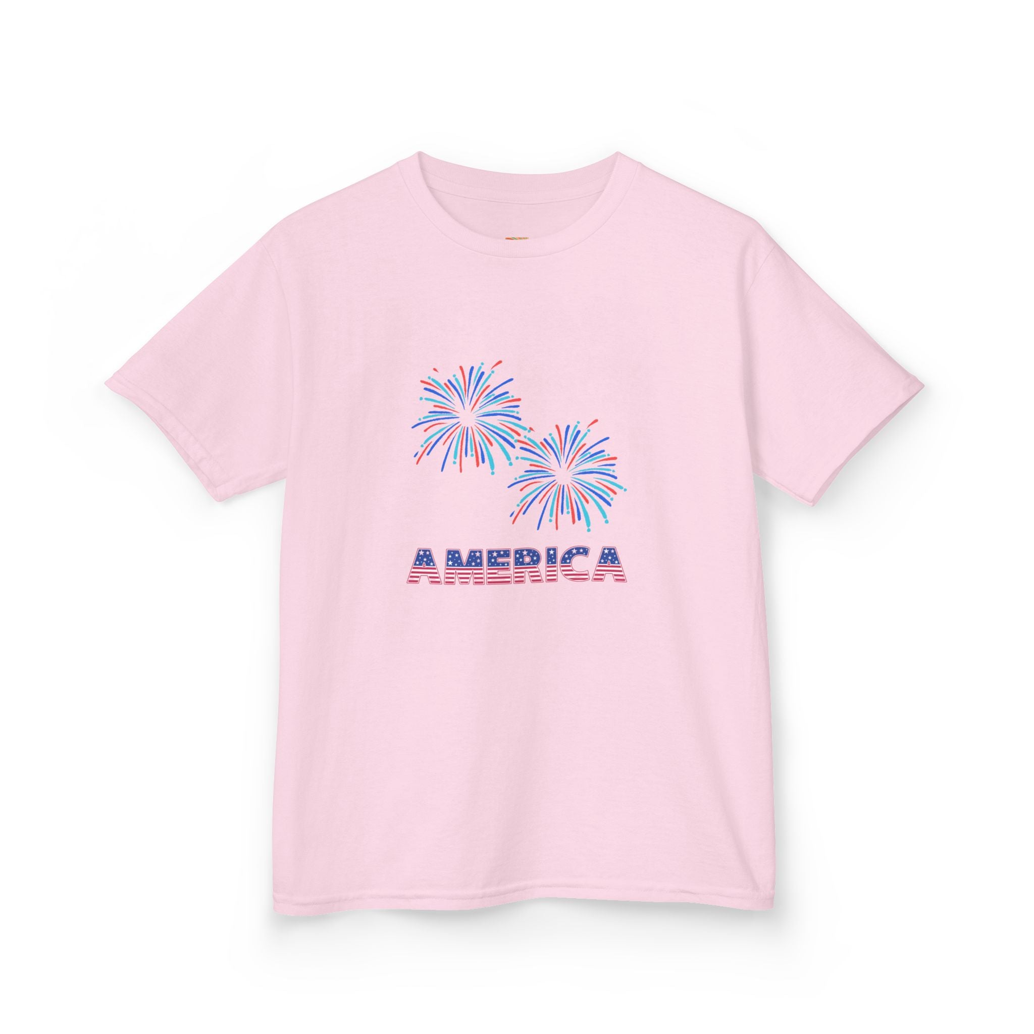 Kids Tee — 'America' Fireworks Patriotic 4th of July Shirt