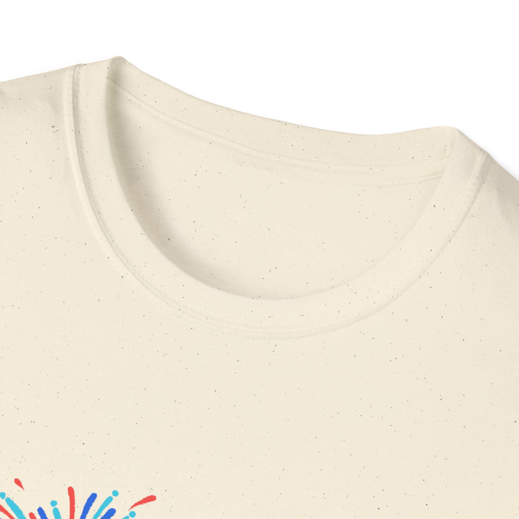 America with Fireworks Unisex Softstyle T-Shirt