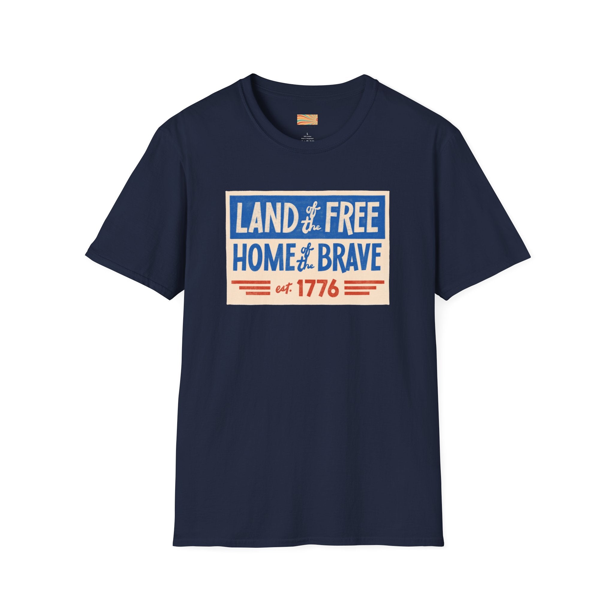 Land of the Free Home of the Brave Unisex Softstyle T-Shirt