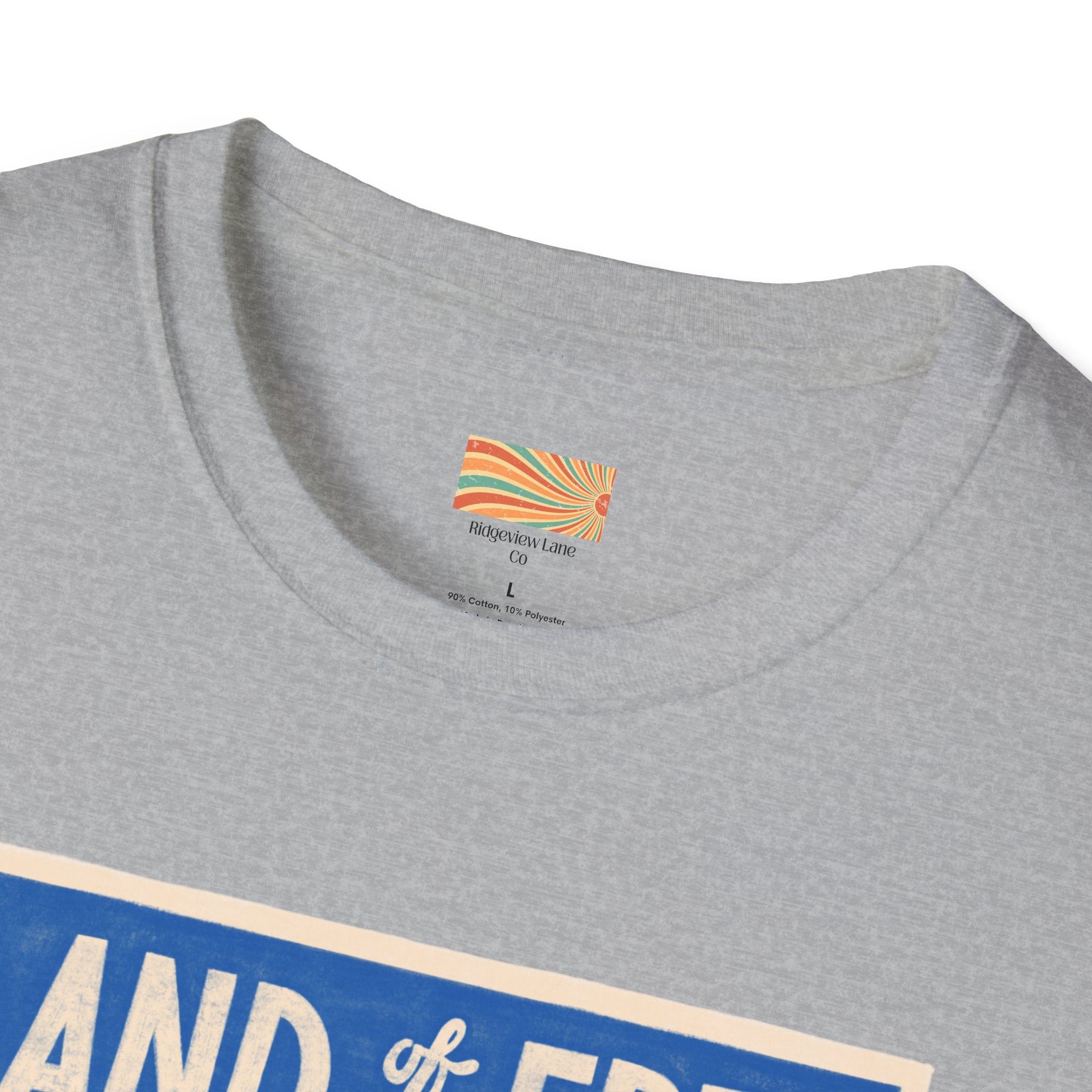 Land of the Free Home of the Brave Unisex Softstyle T-Shirt