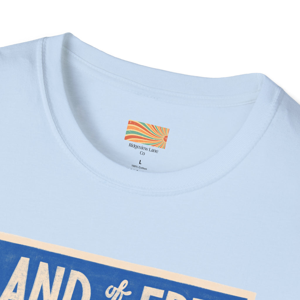 Land of the Free Home of the Brave Unisex Softstyle T-Shirt
