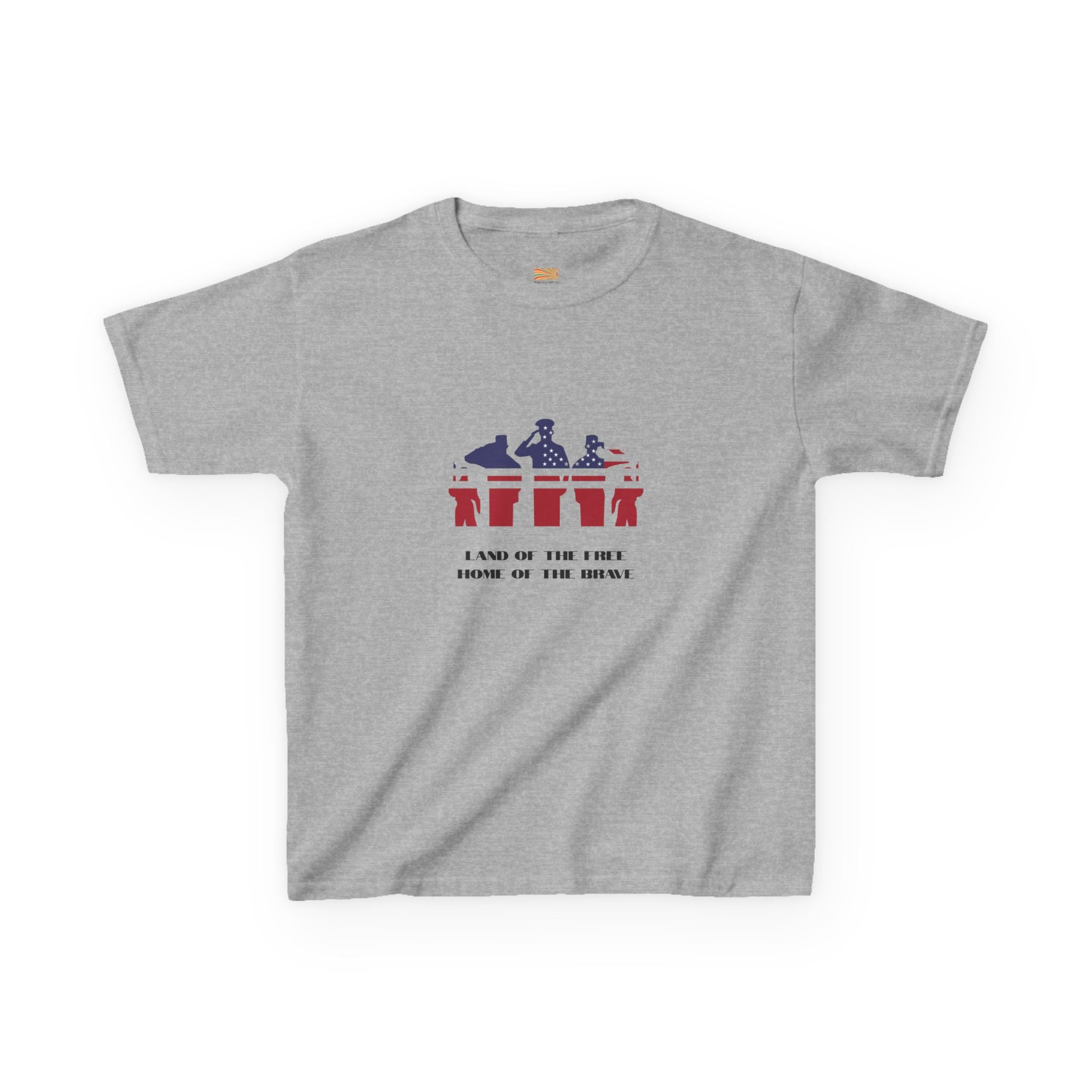 Kids Patriotic Drumline Tee — Red White Blue Band Graphic