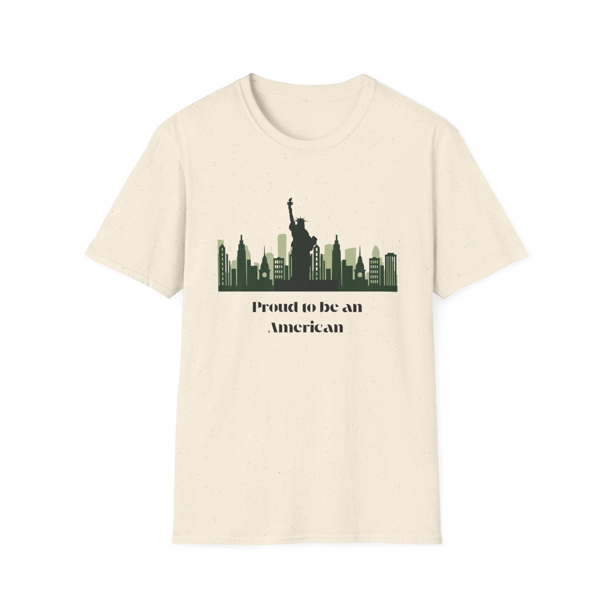 American Skyline T-Shirt — "Proud to be an American" Statue of Liberty Tee