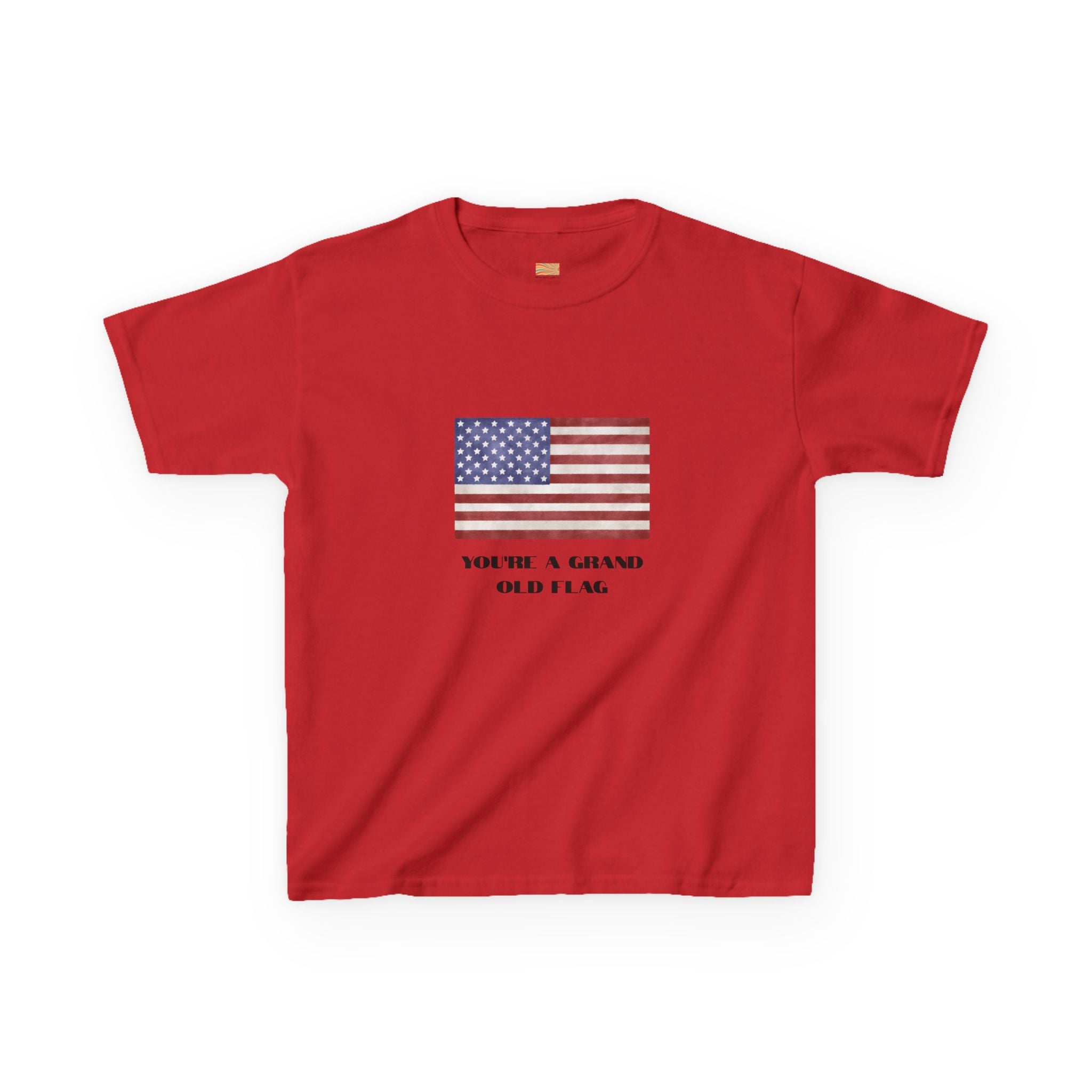 Kids American Flag Tee - "You're a Grand Old Flag" Patriotic Shirt