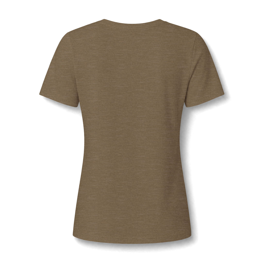 Cowgirl Boot Tee — Blue Floral Cowboy Boot with Bow V-Neck