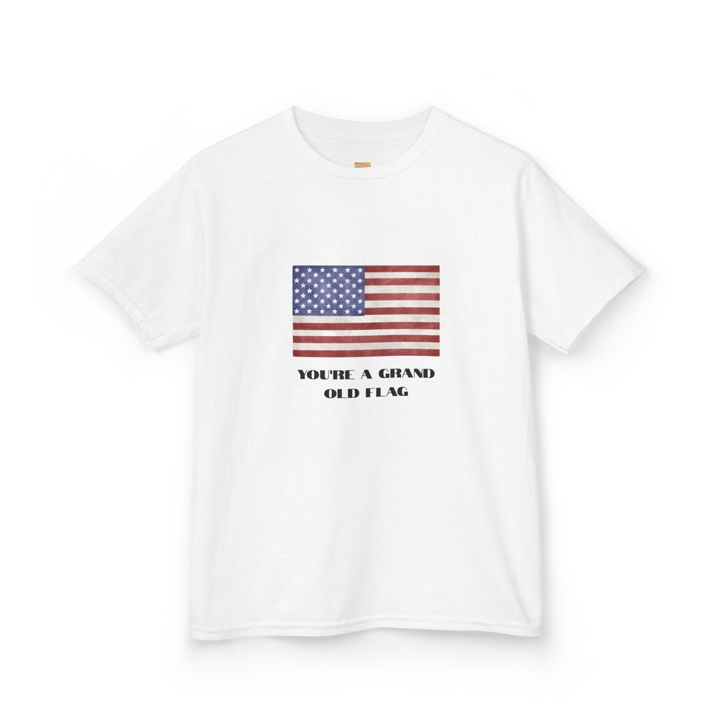Kids American Flag Tee - "You're a Grand Old Flag" Patriotic Shirt