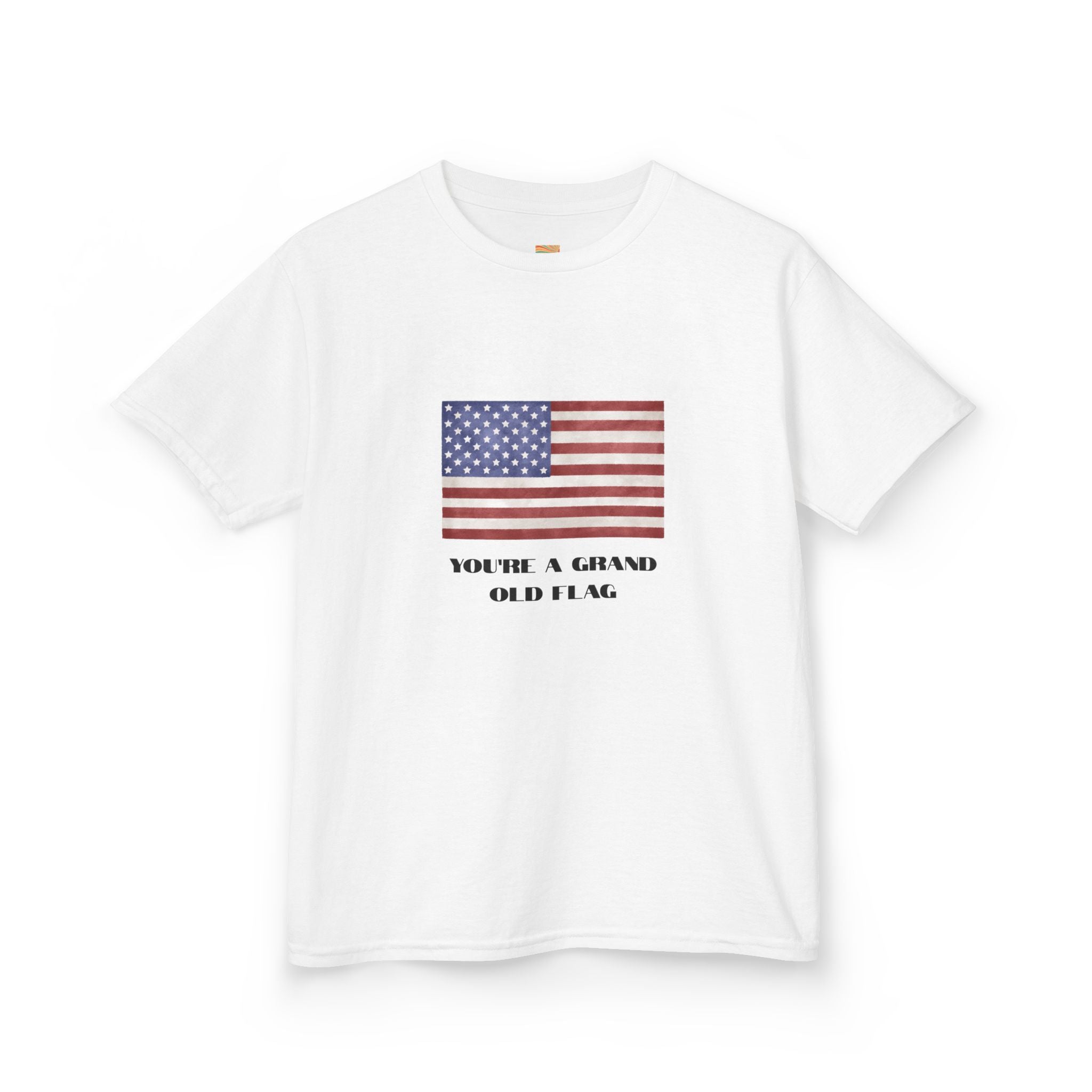 Kids American Flag Tee - "You're a Grand Old Flag" Patriotic Shirt