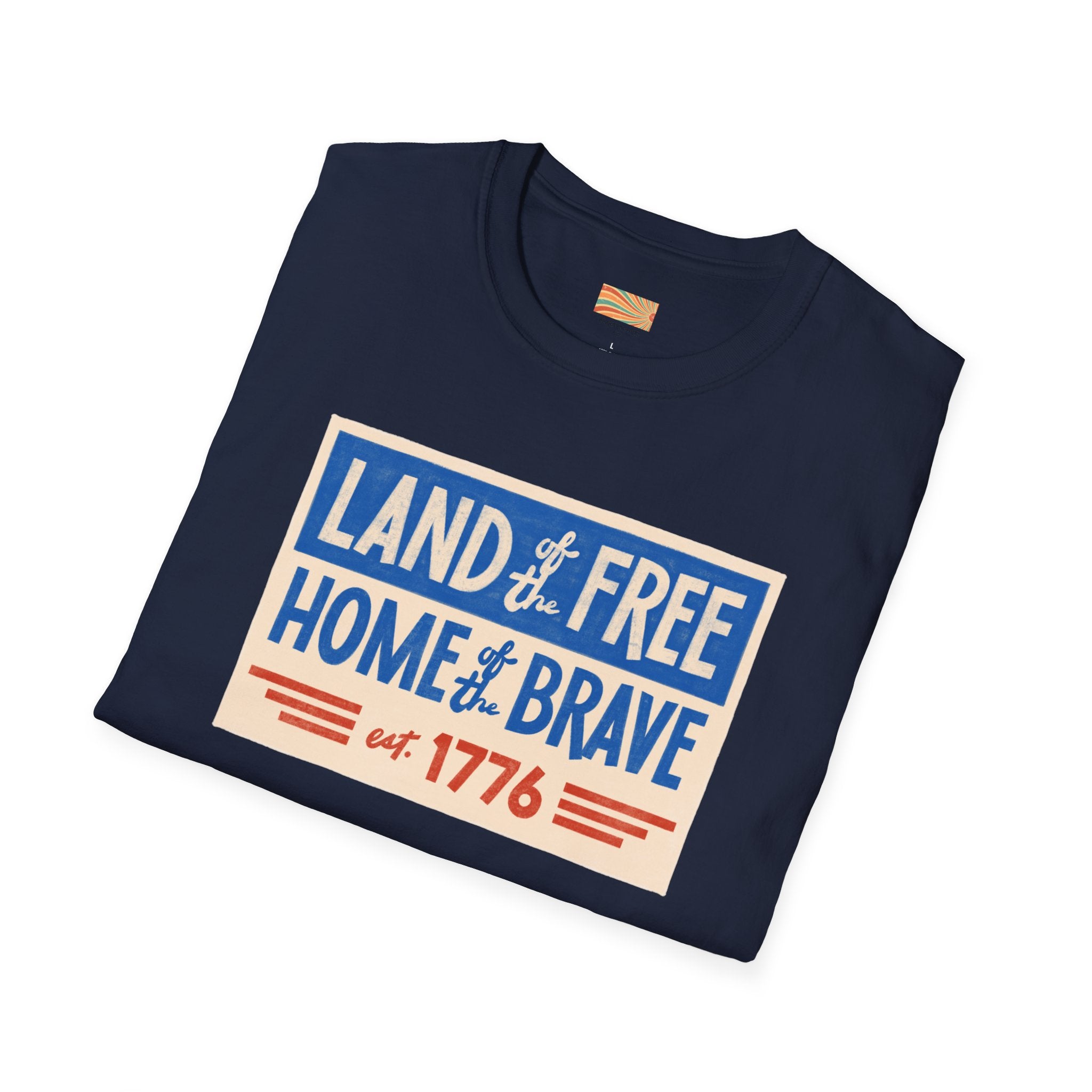 Land of the Free Home of the Brave Unisex Softstyle T-Shirt