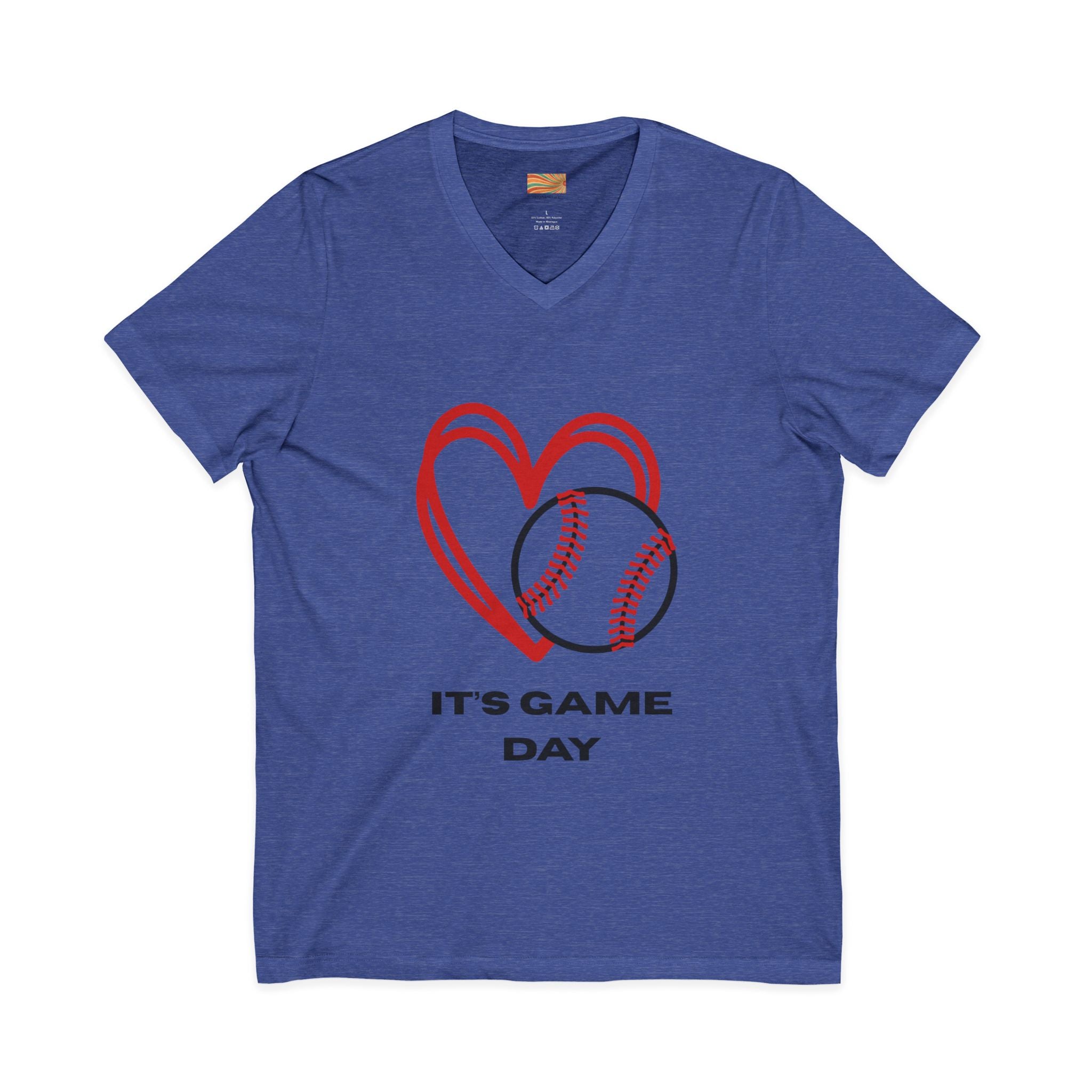 Game Day Baseball V-Neck Tee