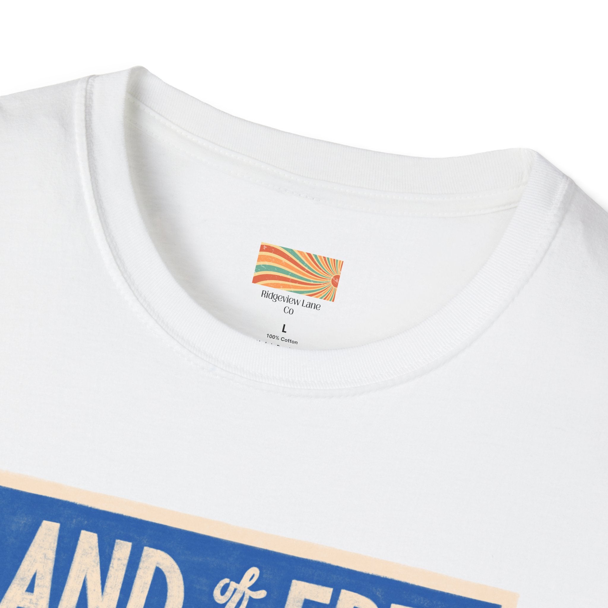 Land of the Free Home of the Brave Unisex Softstyle T-Shirt