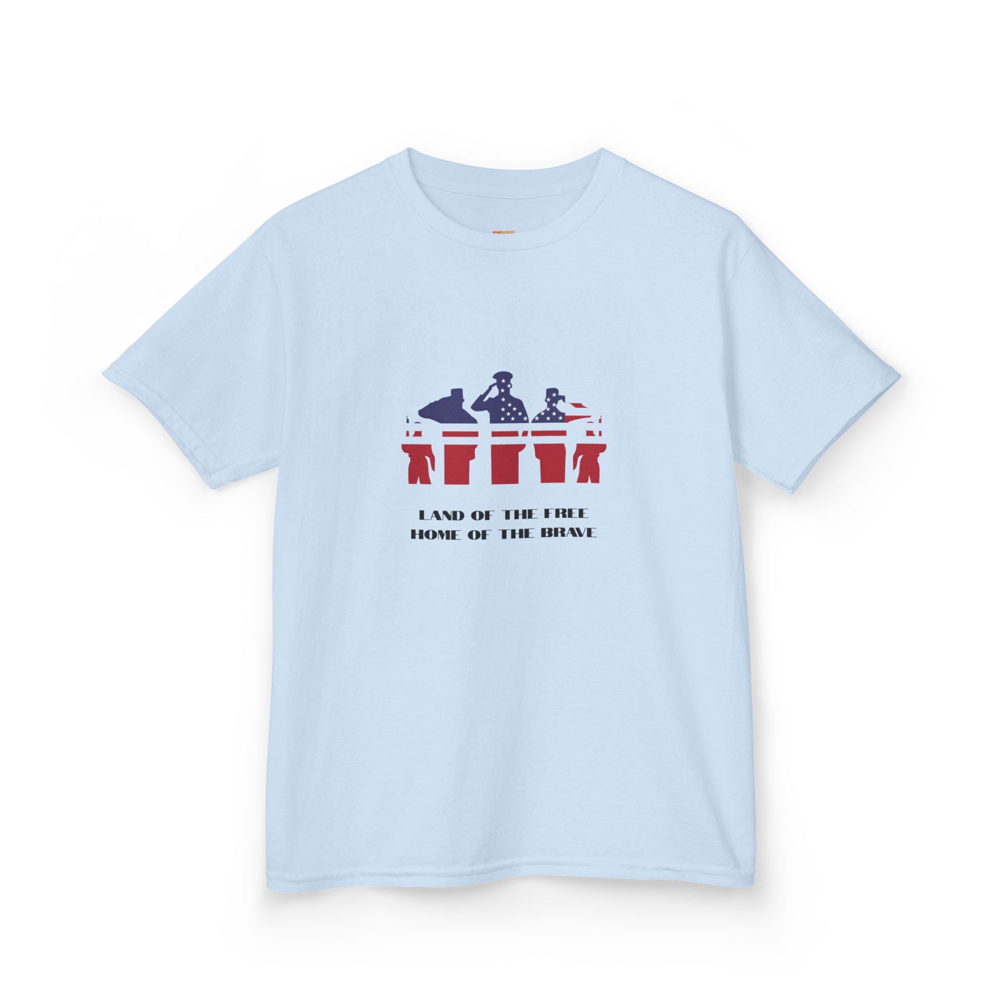 Kids Patriotic Drumline Tee — Red White Blue Band Graphic