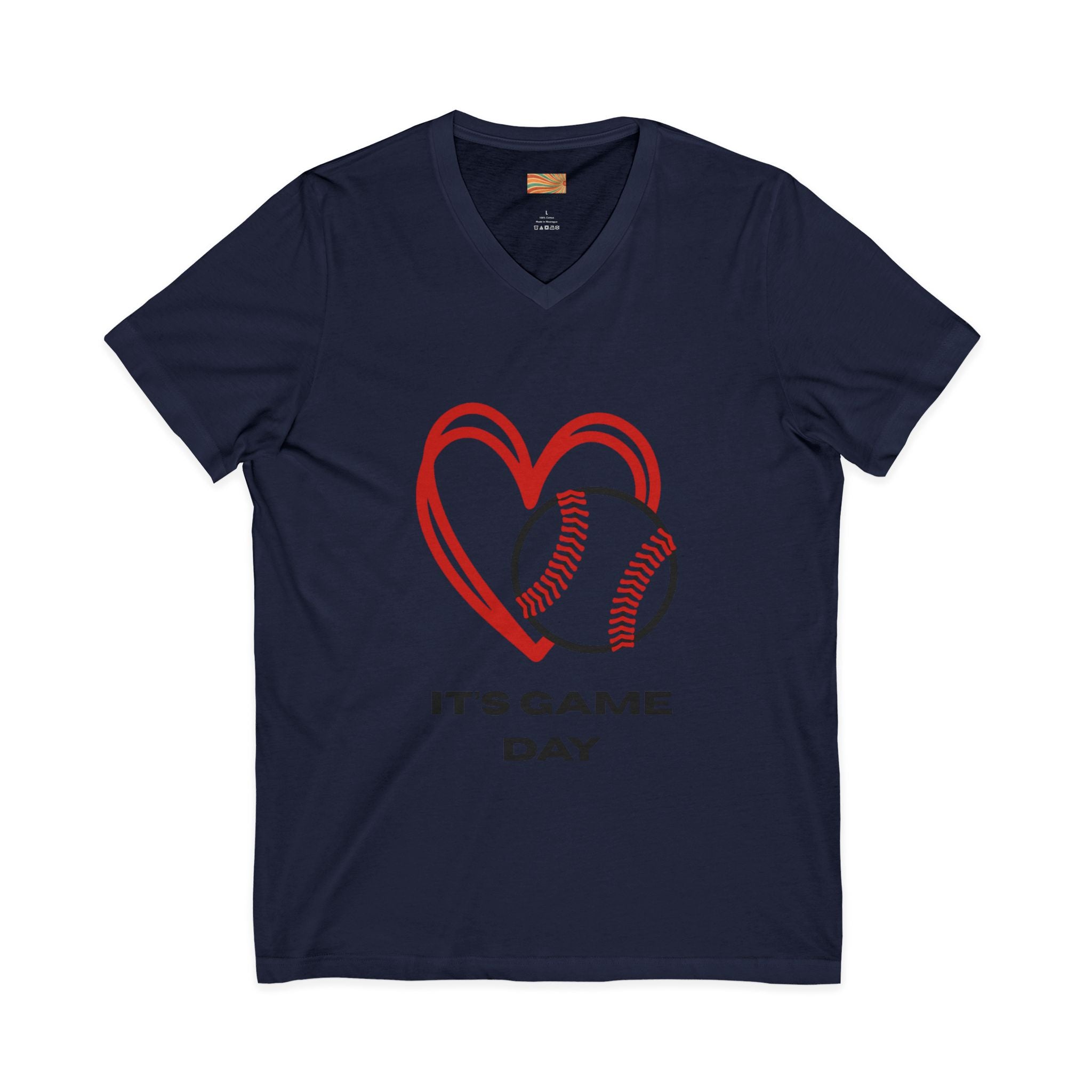 Game Day Baseball V-Neck Tee