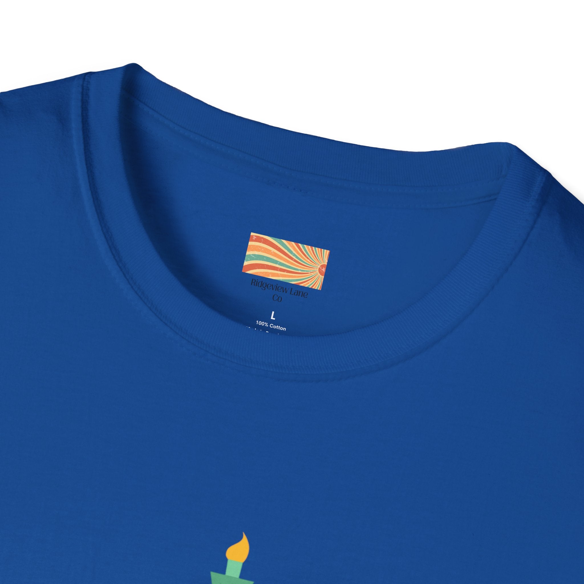 Statue of Liberty Flag backgroundUnisex Softstyle T-Shirt