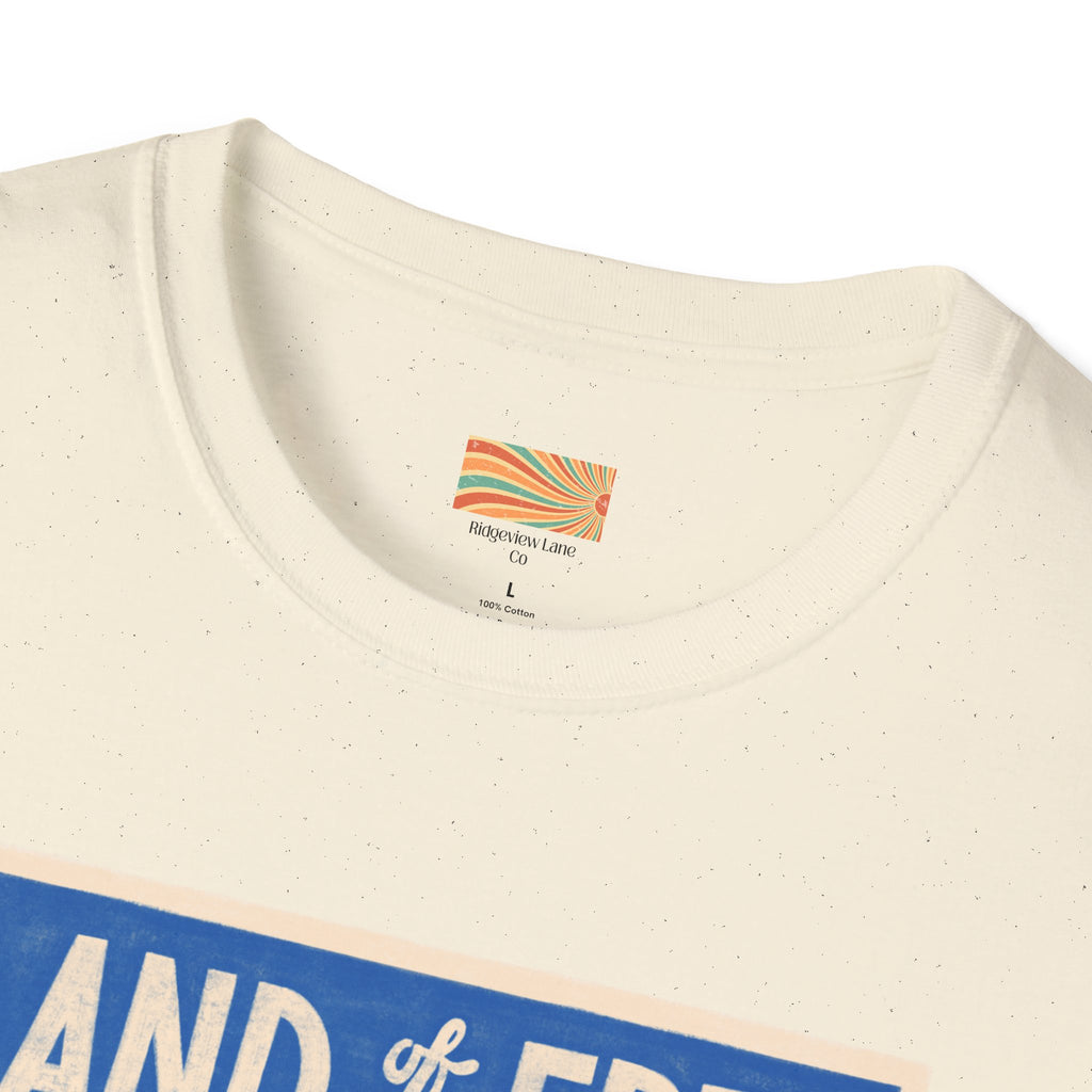 Land of the Free Home of the Brave Unisex Softstyle T-Shirt