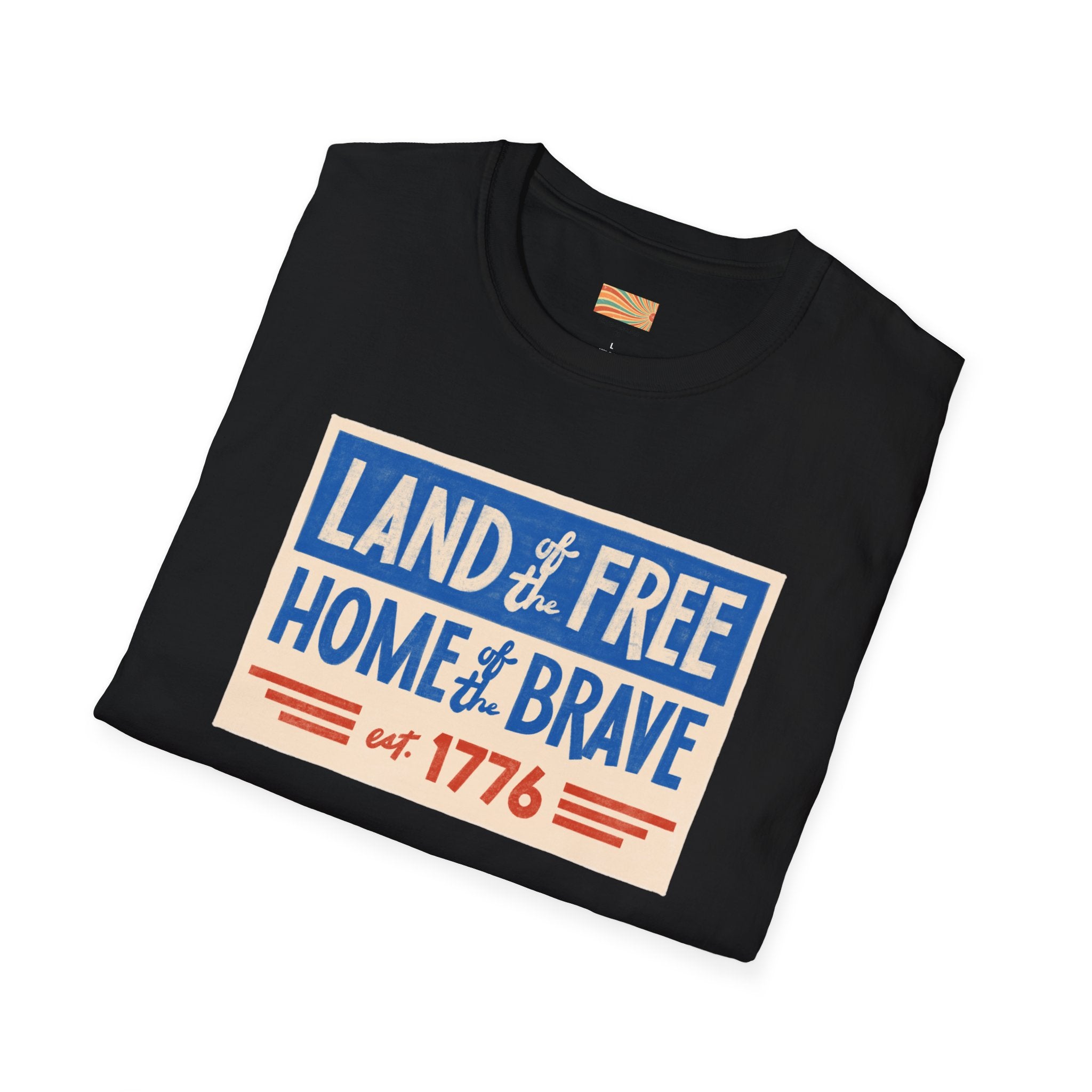 Land of the Free Home of the Brave Unisex Softstyle T-Shirt