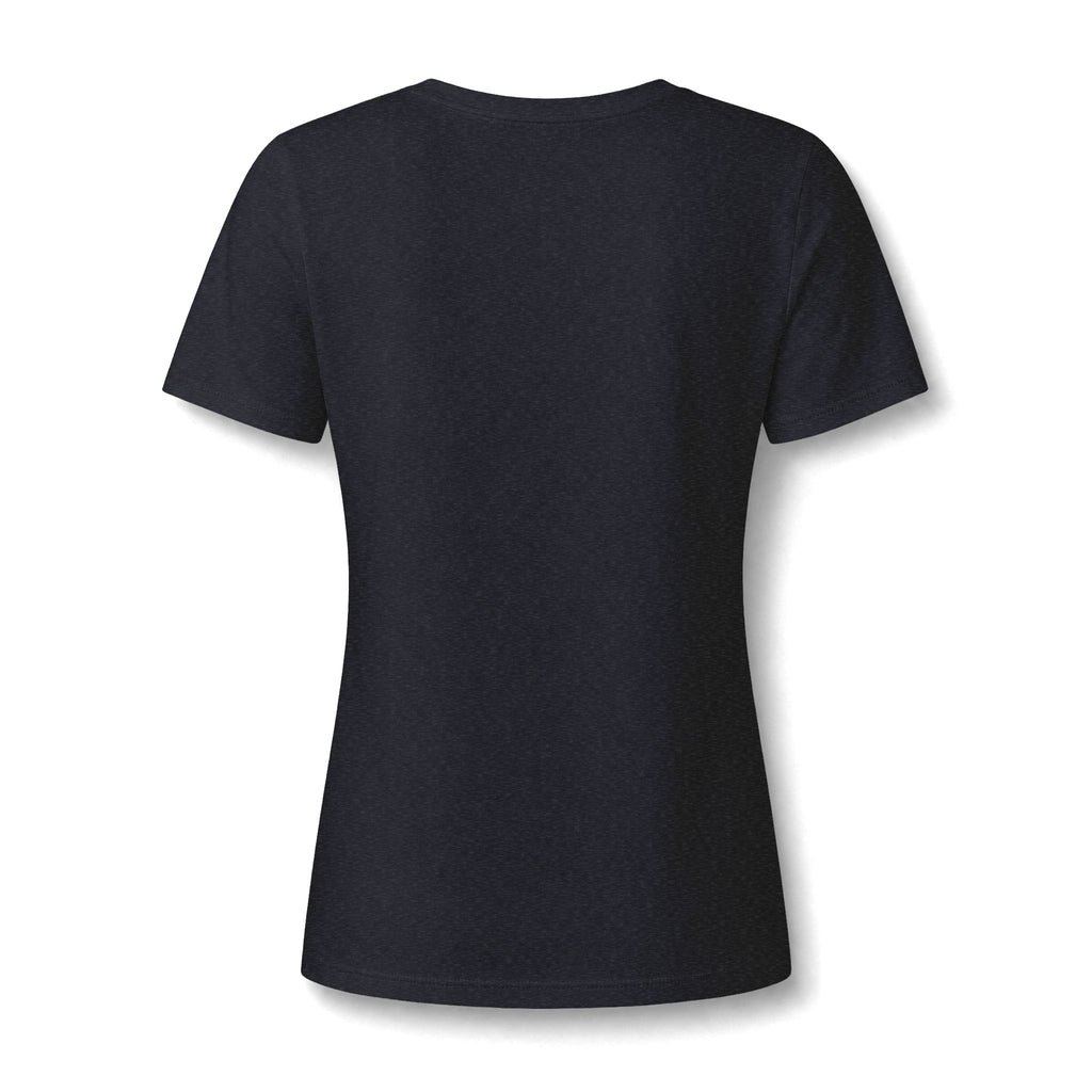 Cowgirl Boot Tee — Blue Floral Cowboy Boot with Bow V-Neck