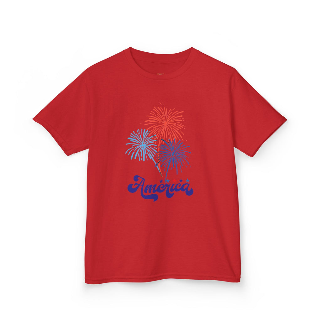 Kids Tee - 'America' Fireworks Patriotic Fourth of July Shirt