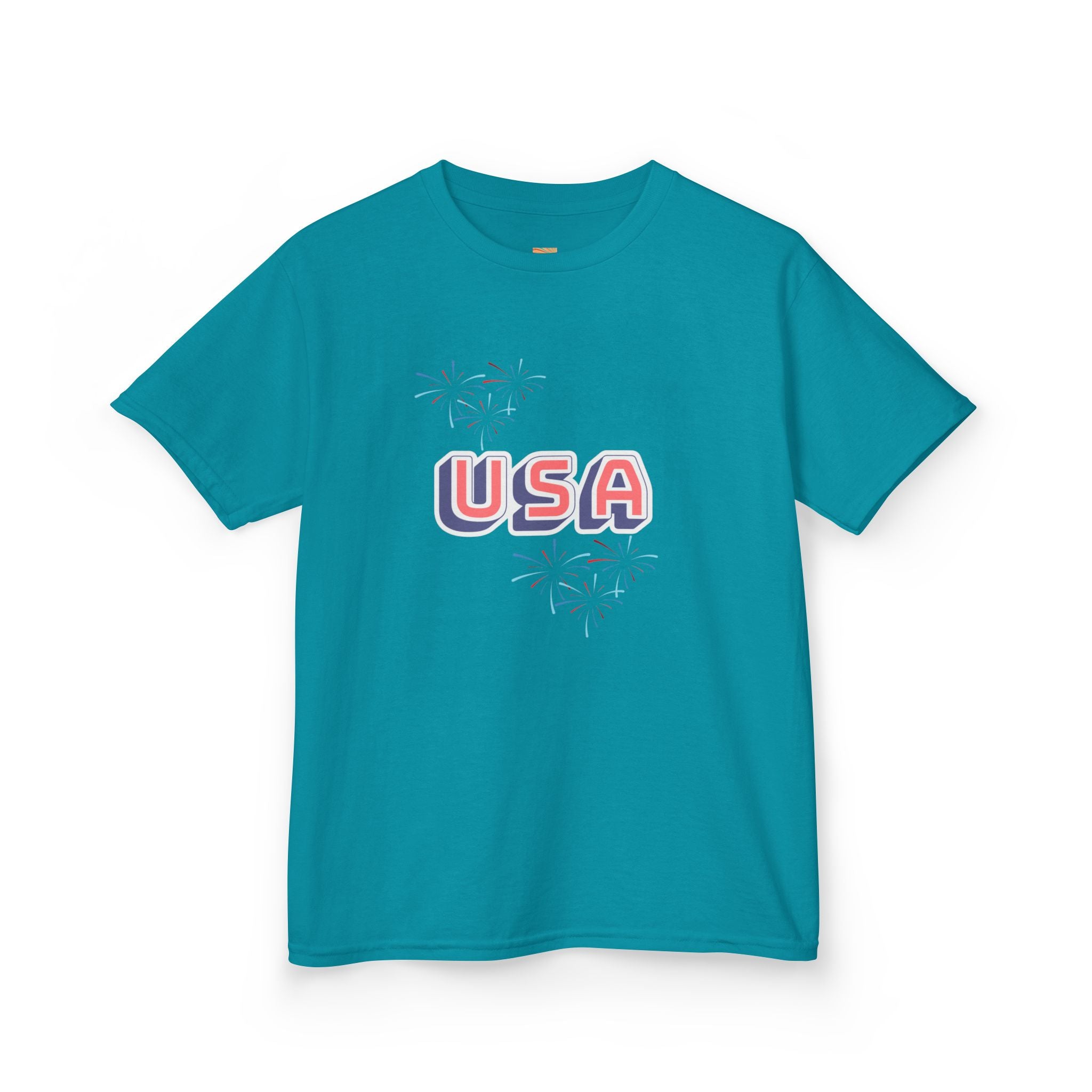 Kids USA Graphic Tee — Patriotic Red White Blue Kids T-Shirt for 4th of July