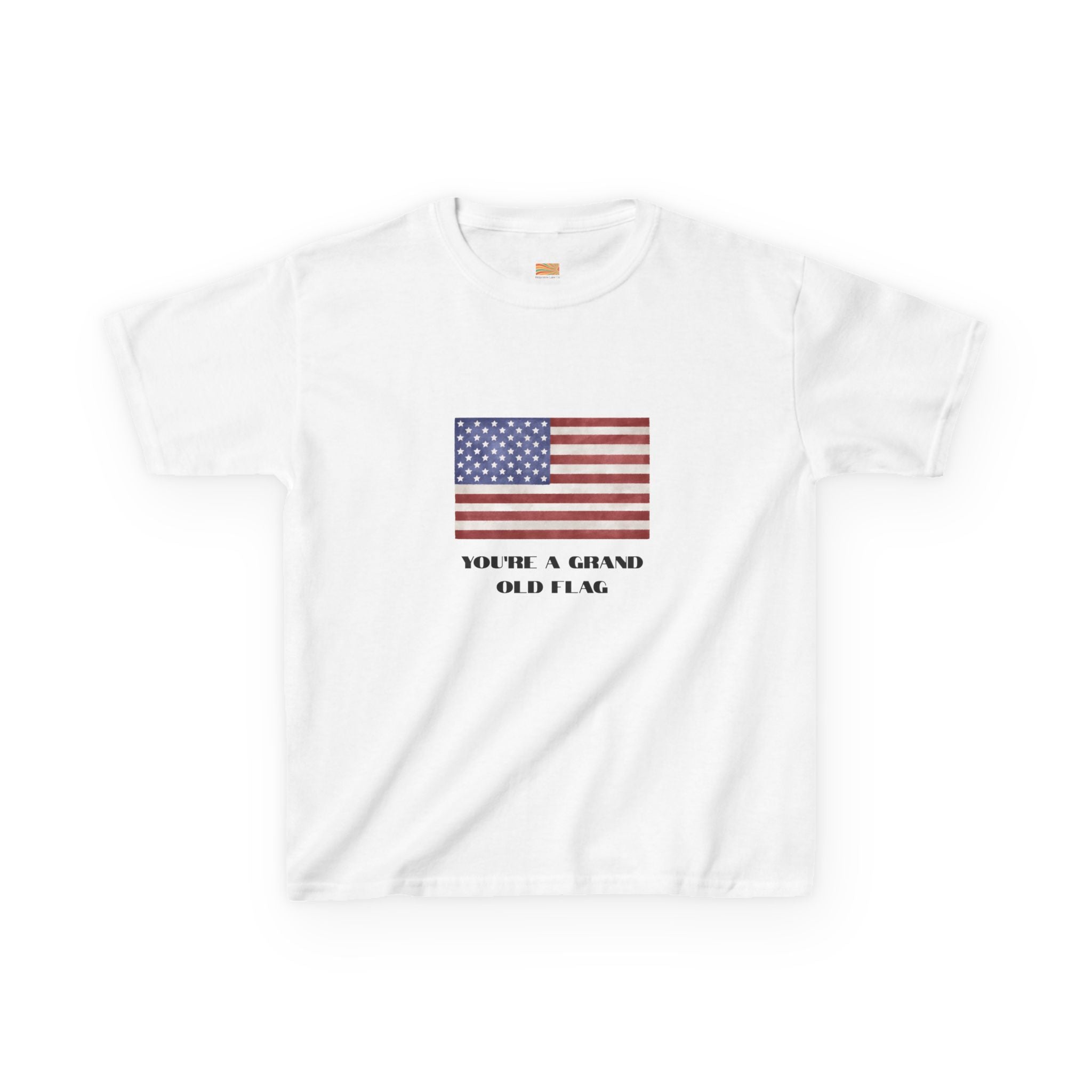 Kids American Flag Tee - "You're a Grand Old Flag" Patriotic Shirt