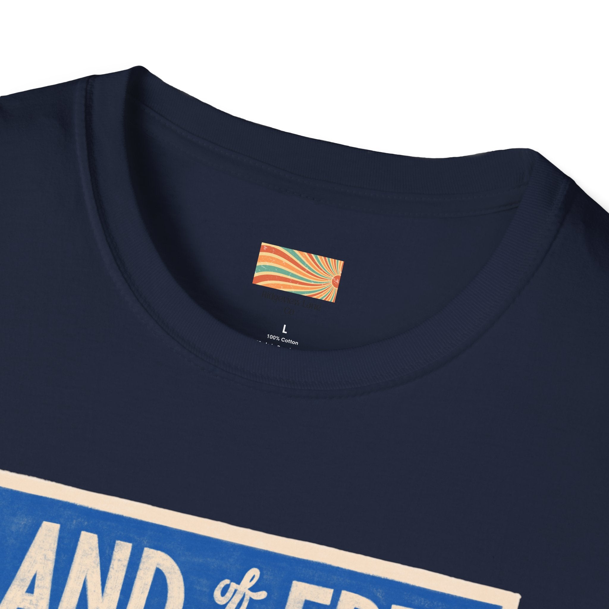 Land of the Free Home of the Brave Unisex Softstyle T-Shirt