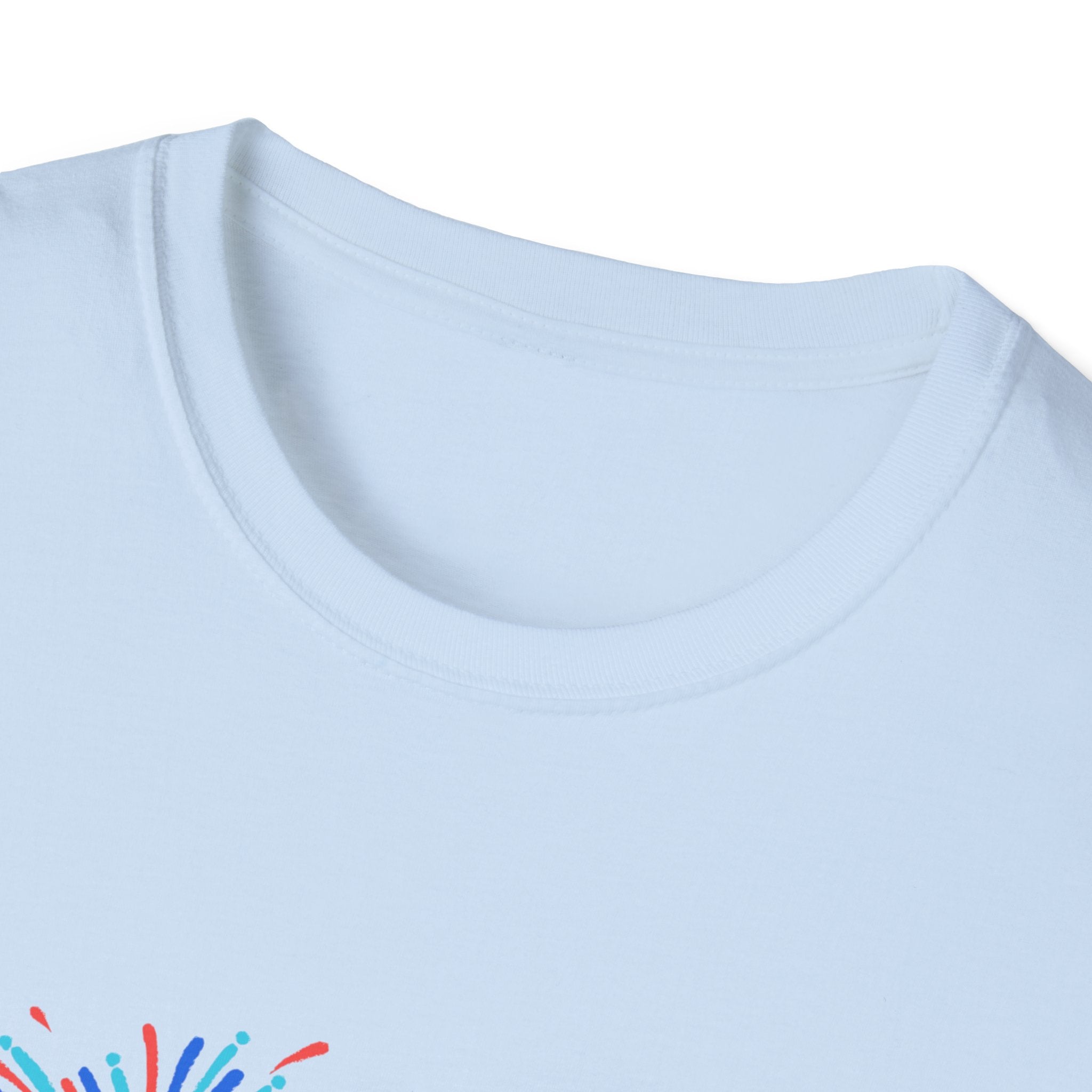 America with Fireworks Unisex Softstyle T-Shirt