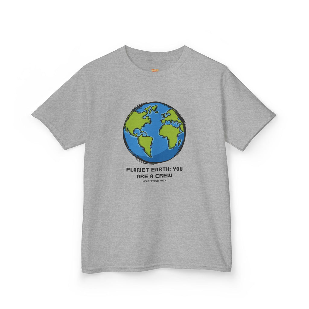 Kids Tee — Cute Earth Graphic “Please Earth You Are A Crisis” Environmental Shirt