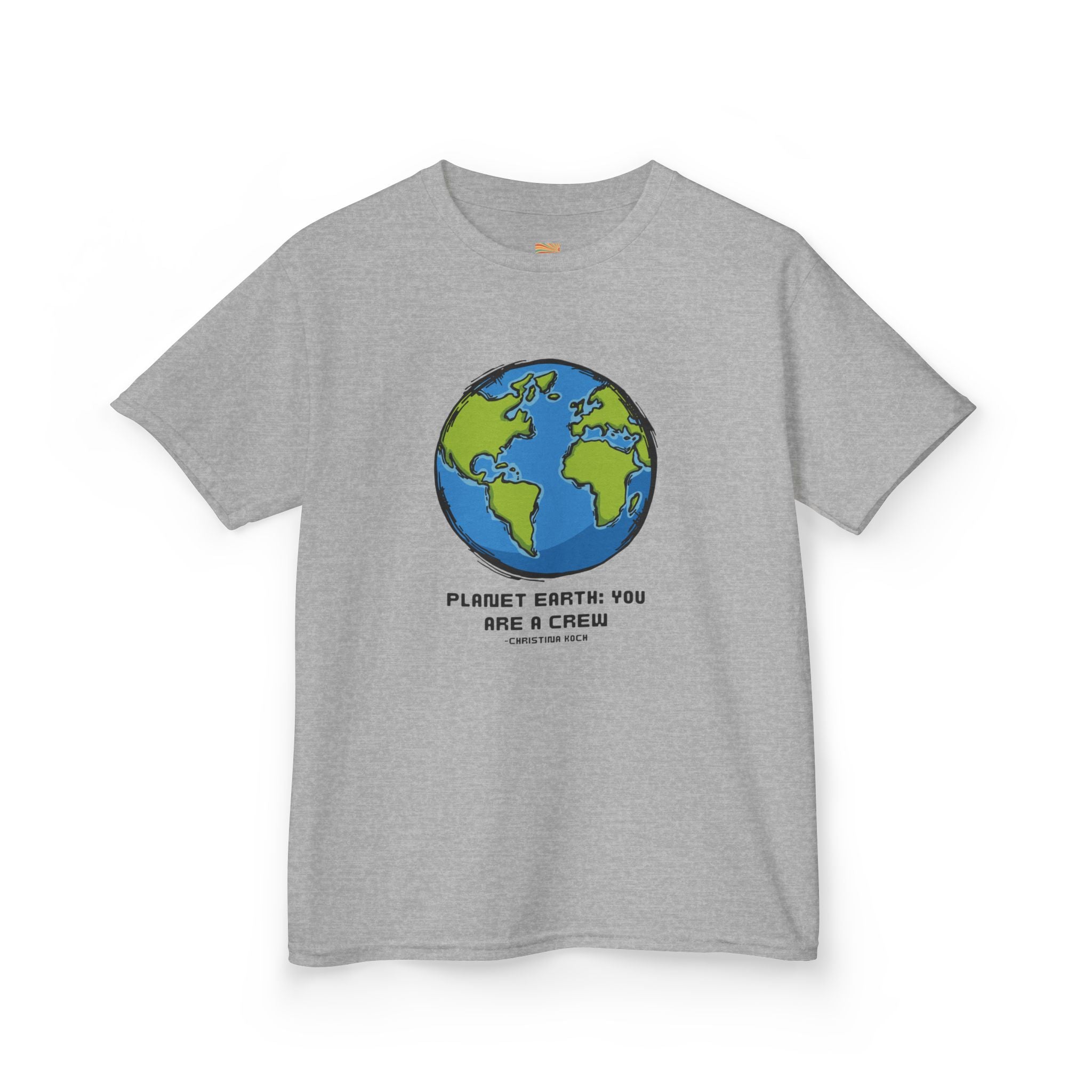 Kids Tee — Cute Earth Graphic “Please Earth You Are A Crisis” Environmental Shirt